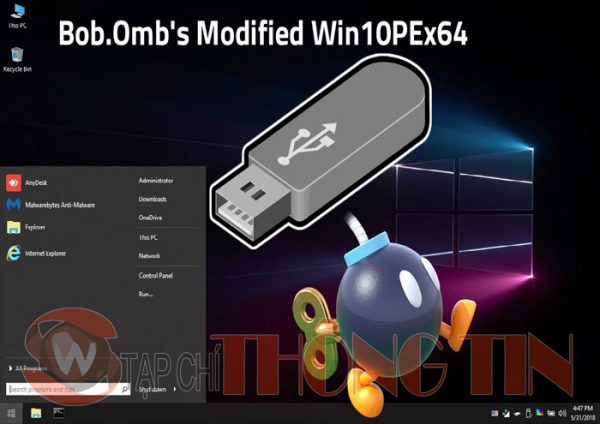 Download phần mềm Bob.Omb’s Modified Win10PEx64 