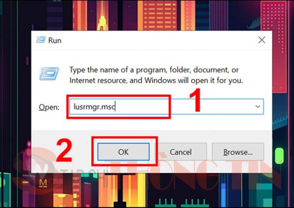 Cách đổi tên User trong win 10 bằng Local Users and Groups - Bước 2