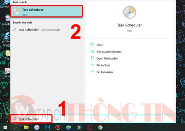 Unikey không khởi động cùng window 10 bằng Task Scheduler – Bước 1