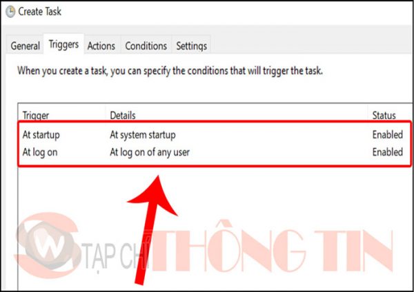 Unikey không khởi động cùng window 10 bằng Task Scheduler – Bước 3,5