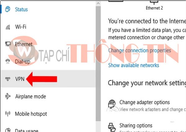 Cách cài đặt VPN cho Win 10 - Bước 3