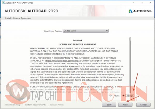 Hướng dẫn cài đặt AutoCAD 2020 Bước 3