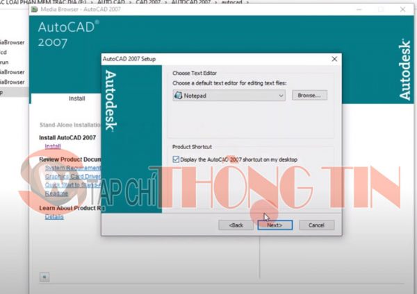 Hướng dẫn cài đặt phần mềm AutoCAD 2007 Bước 7,2