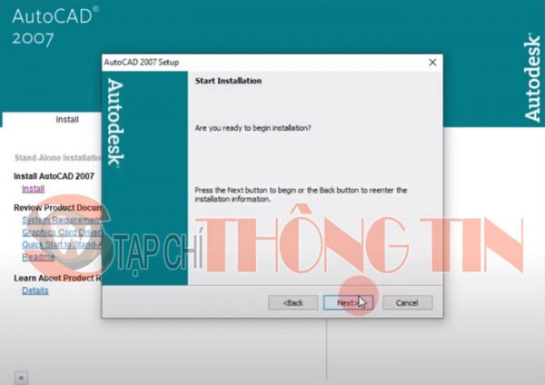 Hướng dẫn cài đặt phần mềm AutoCAD 2007 Bước 7,3