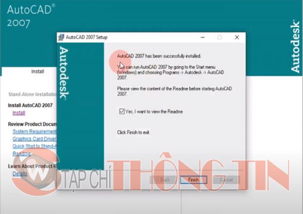Hướng dẫn cài đặt phần mềm AutoCAD 2007 Bước 8