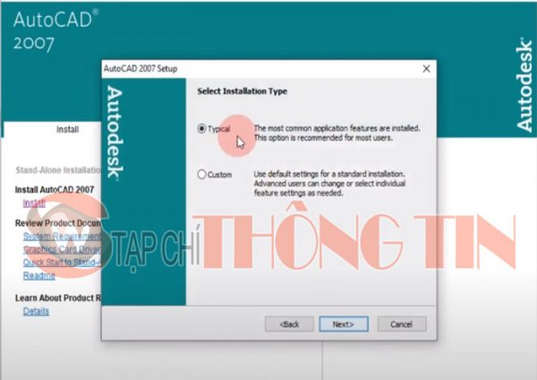 Hướng dẫn cài đặt phần mềm AutoCAD 2007 Bước 6,1