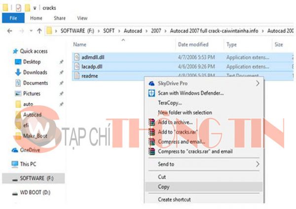 Hướng dẫn crack phần mềm AutoCAD 2007 Bước 1