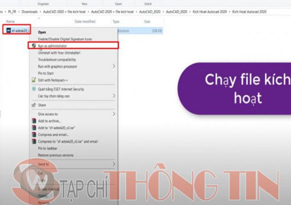 Hướng dẫn crack phần mềm AutoCAD 2020