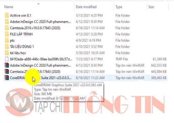 Hướng dẫn crack CorelDRAW 2021 Bước 1