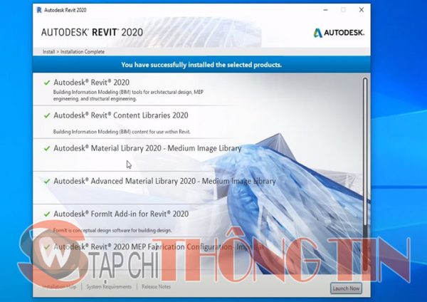 Hướng dẫn cài đặt Autodesk Revit 2020