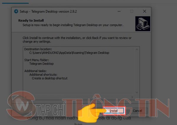 Hướng dẫn cài đặt Telegram PC - Bước 4,1